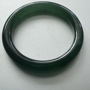 Child size dark jade bangle bracelet